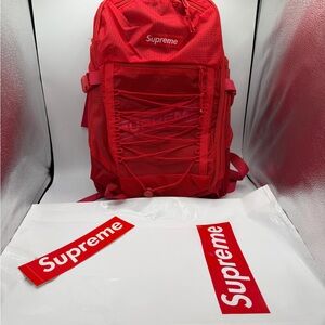 Supreme Bold Red Backpack for Men